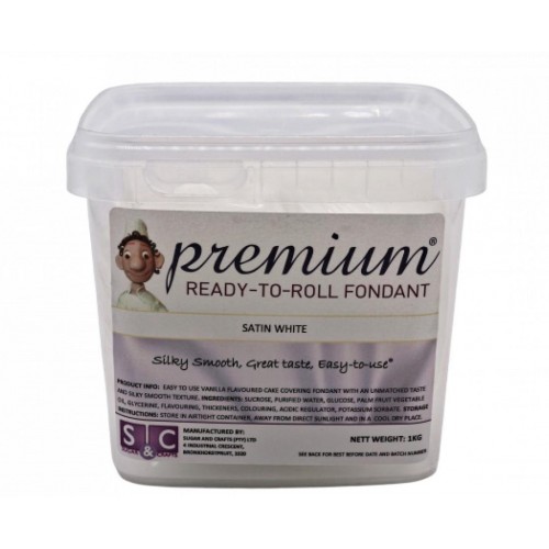 PREM FONDANT SATIN WHITE 1KG PREM FONDANT SATIN WHITE 1KG